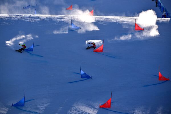 2022年北京冬奥会的单板滑雪比赛现场。 - 俄罗斯卫星通讯社