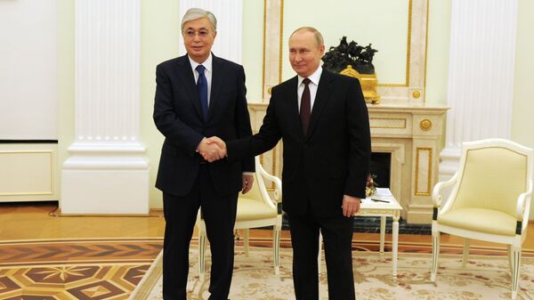 哈薩克斯坦總統托卡耶夫和俄羅斯總統普京 - 俄羅斯衛星通訊社