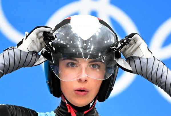 奥地利雪橇女子运动员汉娜 · 普勒克参加北京冬奥会女子单人雪橇比赛。 - 俄罗斯卫星通讯社