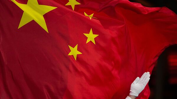 Китайский флаг на XXIV зимних Олимпийских играх в Пекине - 俄罗斯卫星通讯社