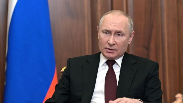 俄罗斯总统弗拉基米尔•普京与俄安全会议成员举行会议 - 俄罗斯卫星通讯社