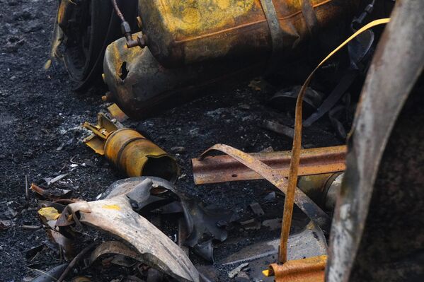 在沃爾諾瓦希鎮被擊毀的烏軍車輛。 - 俄羅斯衛星通訊社