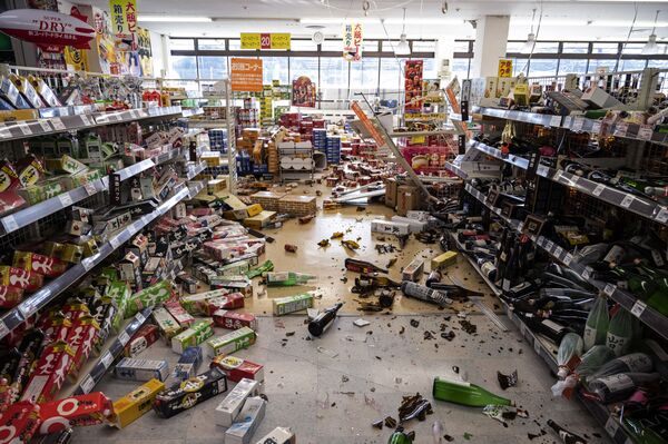 宫城县一家超市在地震中遭损失。 - 俄罗斯卫星通讯社