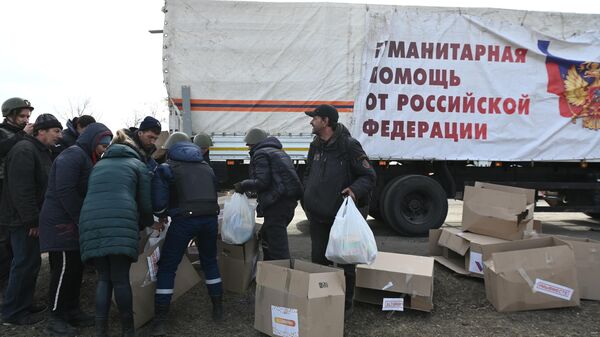 俄軍向哈爾科夫州運送50噸人道主義物資 - 俄羅斯衛星通訊社