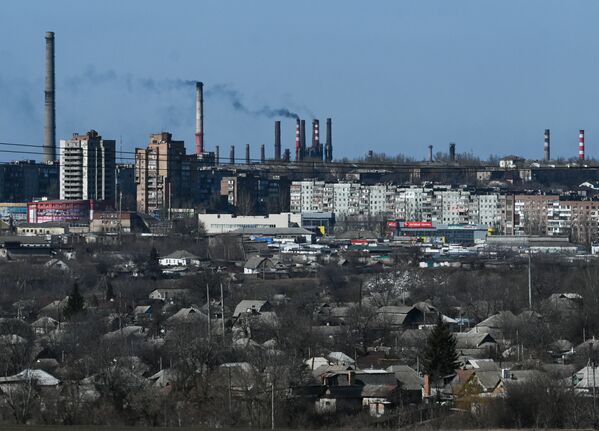 頓涅茨克市馬克耶夫卡工業區。 頓涅茨克市馬克耶夫卡工業區。 - 俄羅斯衛星通訊社