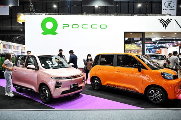 中国朋克（Pocco）电动汽车展台。 - 俄罗斯卫星通讯社