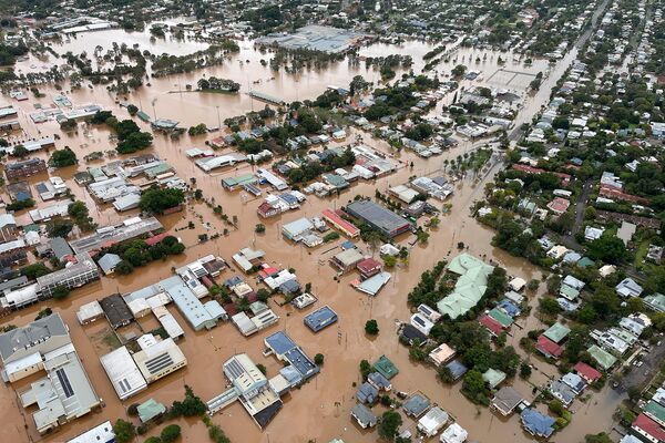 澳大利亞新南威爾士州發生洪水，東北海岸地區城市利斯莫爾被淹，2022年3月31日。 - 俄羅斯衛星通訊社