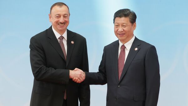 中国国家主席习近平和阿塞拜疆总统阿利耶夫 资料图 - 俄罗斯卫星通讯社
