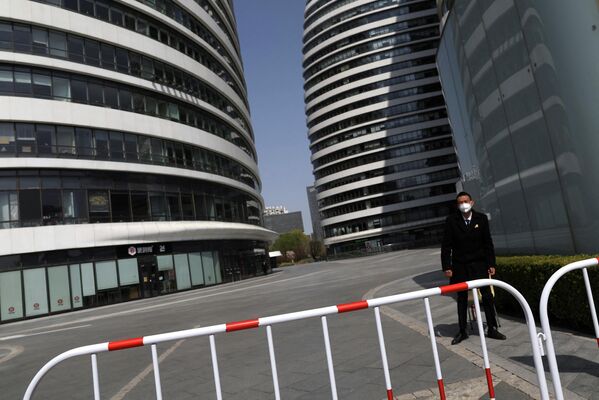 北京一寫字樓因新冠疫情封閉。 - 俄羅斯衛星通訊社