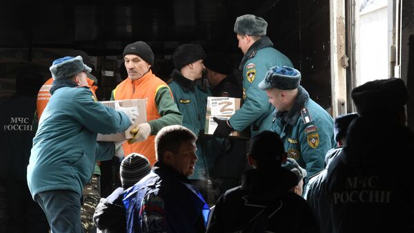 俄紧急情况部5天内向顿巴斯和乌克兰运送1300余吨人道主义援助 - 俄罗斯卫星通讯社