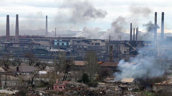 頓涅茨克人民共和國馬里烏波爾亞速鋼鐵廠 - 俄羅斯衛星通訊社