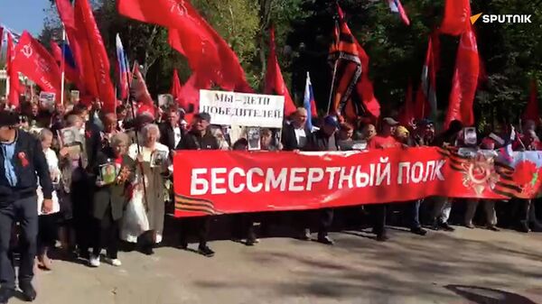 被解放的赫爾松首次舉行“不朽軍團”遊行活動 - 俄羅斯衛星通訊社