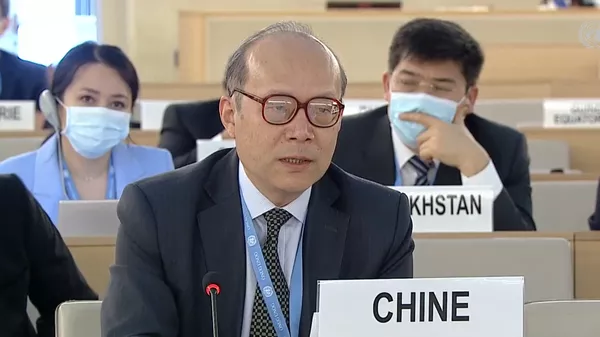 中國常駐聯合國日內瓦代表陳旭大使 - 俄羅斯衛星通訊社