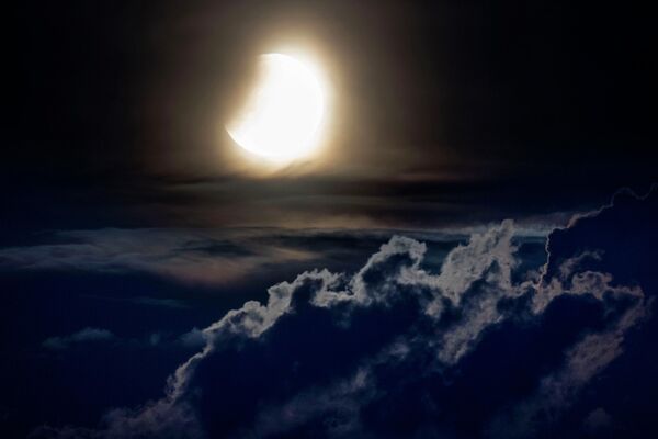 德國夜空中出現的月全食。 - 俄羅斯衛星通訊社