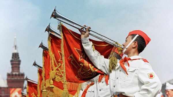 Участники парада на Красной площади в Москве  - 俄罗斯卫星通讯社