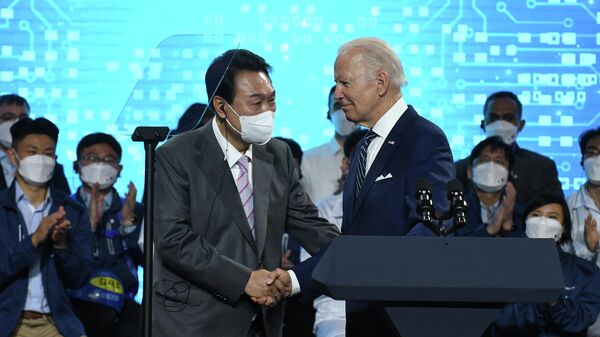 美國總統拜登和韓國總統尹錫悅 - 俄羅斯衛星通訊社