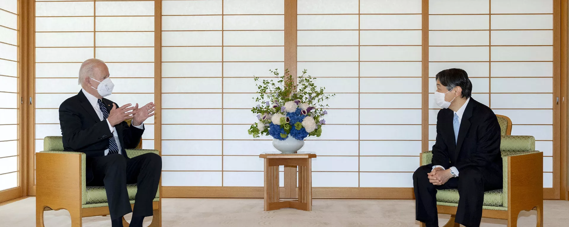 美國總統拜登抵達日本皇宮會見德仁天皇 - 俄羅斯衛星通訊社, 1920, 23.05.2022
