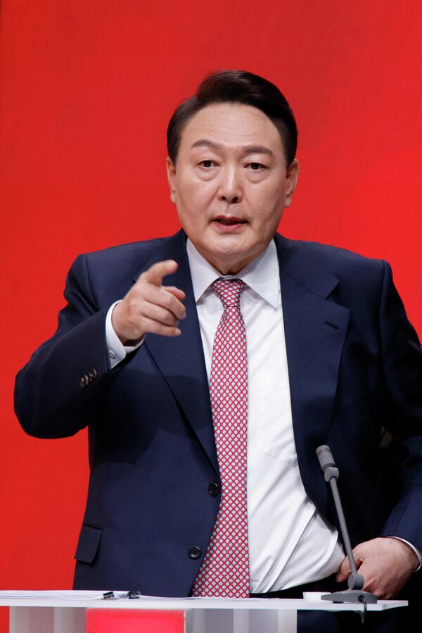 2022年2月的韓國總統候選人尹錫悅。 - 俄羅斯衛星通訊社
