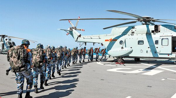 中国军队在南海开展军演 - 俄罗斯卫星通讯社