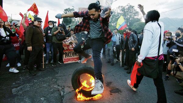 厄瓜多尔大规模抗议 - 俄罗斯卫星通讯社