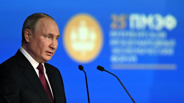 普京在聖彼得堡國際經濟論壇發表講話 - 俄羅斯衛星通訊社