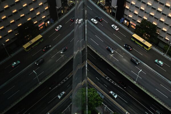 俯瞰上海市公路。 - 俄罗斯卫星通讯社