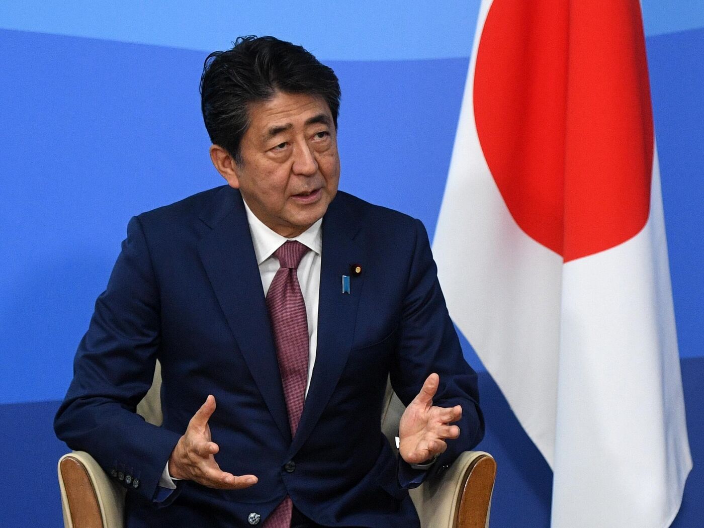 阿部晋三元首相 揮毫