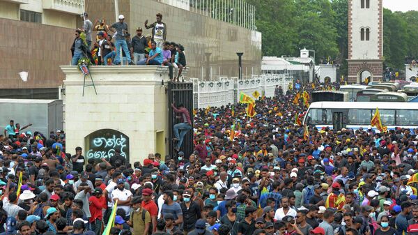 抗议者在斯里兰卡 - 俄罗斯卫星通讯社