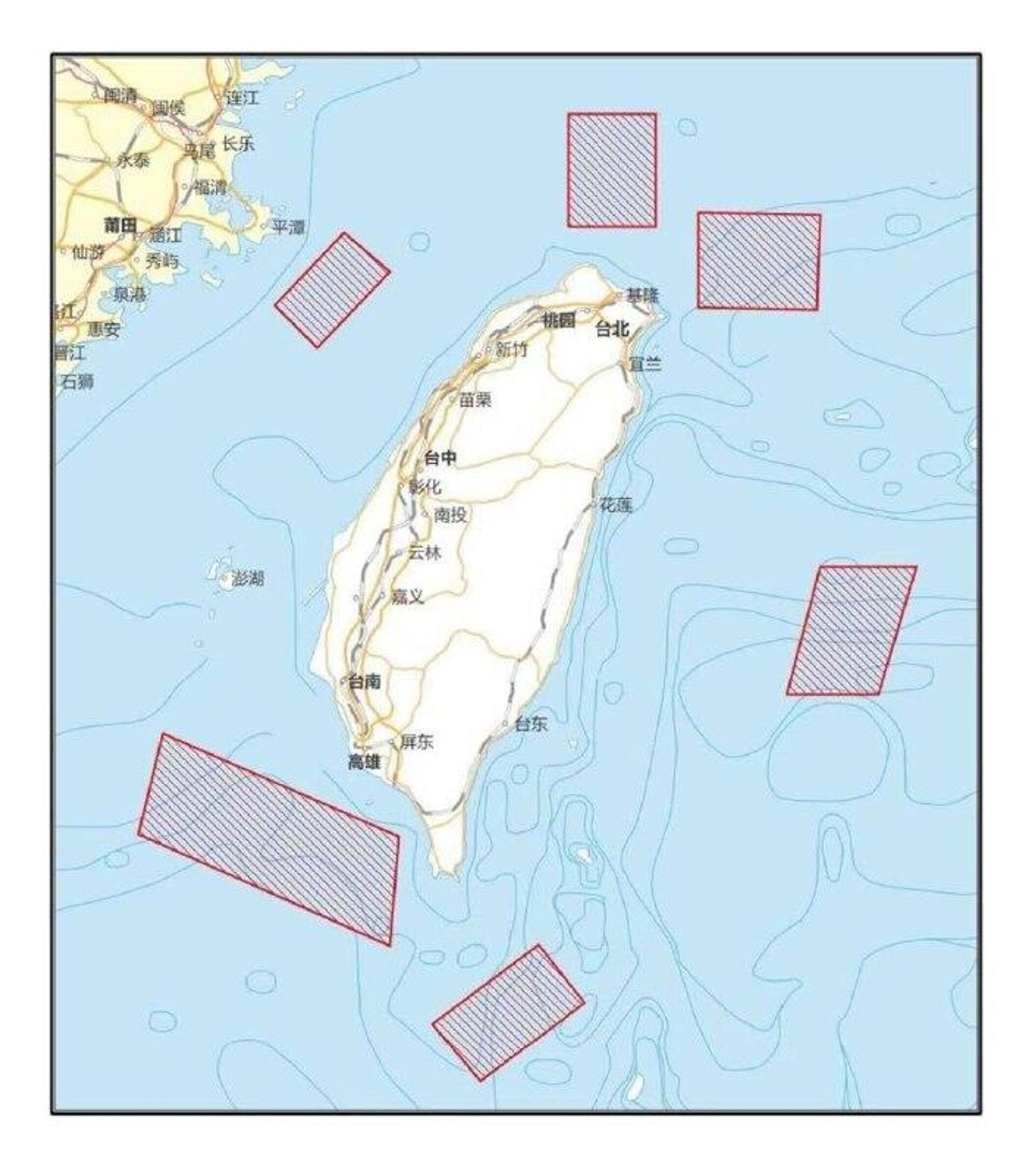 Китай объявил с четверга по воскресенье военные учения в шести районах моря вокруг Тайваня - 俄罗斯卫星通讯社, 1920, 03.08.2022