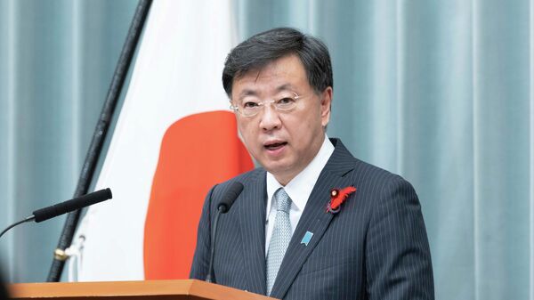Генеральный секретарь кабинета министров Японии Хирокадзу Мацуно - 俄羅斯衛星通訊社