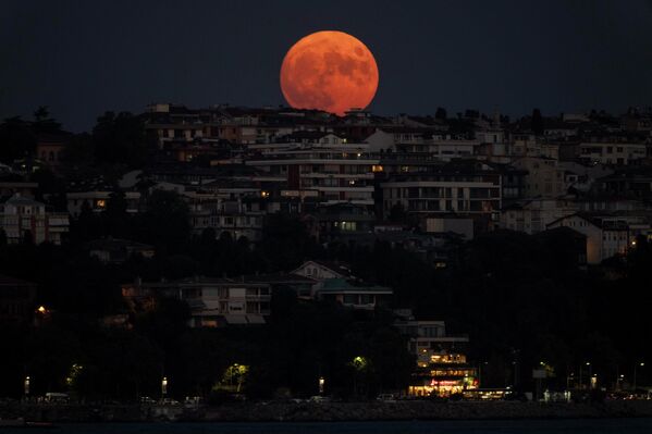 土耳其伊斯坦布尔上空的超级月亮。 - 俄罗斯卫星通讯社