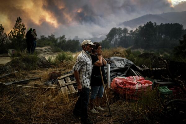 葡萄牙居民直面林火時的反映。 - 俄羅斯衛星通訊社