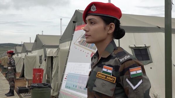 參加“東方-2022”軍演的印度軍人。 - 俄羅斯衛星通訊社