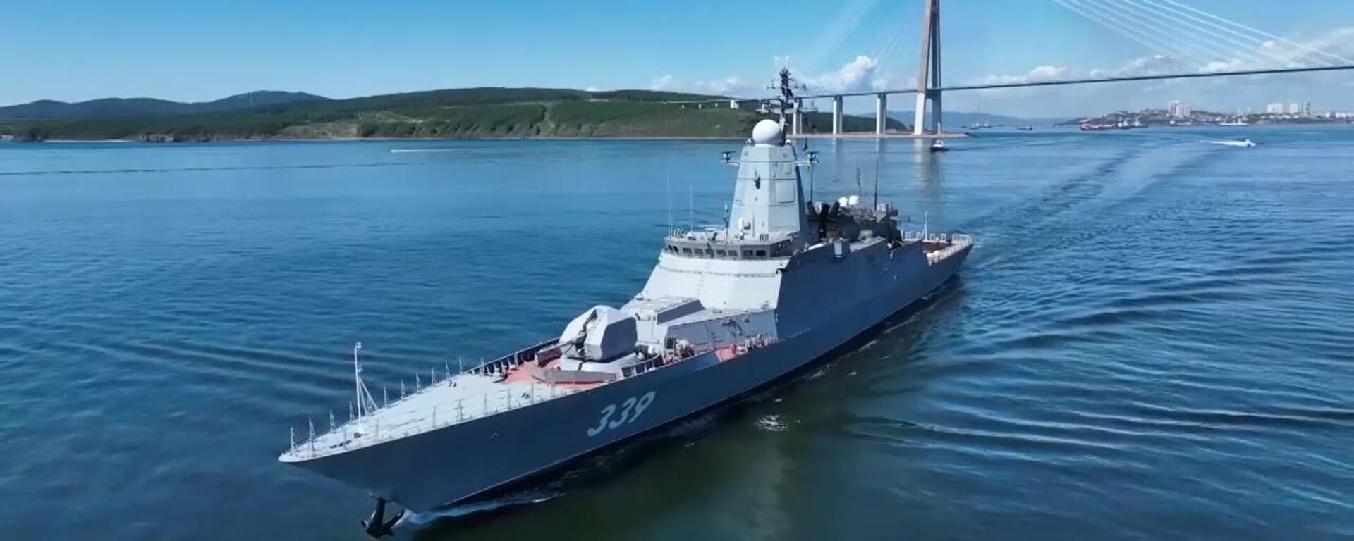 參加“東方-2022”戰略演習的太平洋艦隊艦船抵達符拉迪沃斯托克金角灣。 - 俄羅斯衛星通訊社, 1920, 02.09.2022