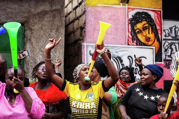 威廉·鲁托的支持者们在肯尼亚内罗毕庆祝胜利。 - 俄罗斯卫星通讯社