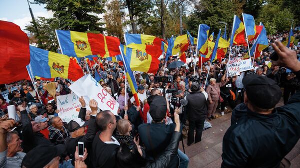 Акция протеста оппозиции в Кишиневе - 俄羅斯衛星通訊社