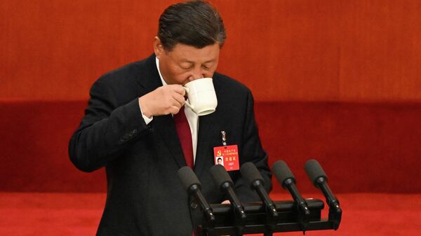 中国共产党第二十次全国代表大会上的中国国家主席习近平 - 俄罗斯卫星通讯社