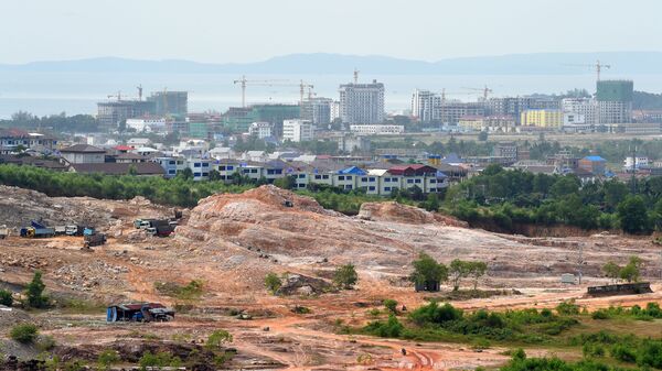 Вид на камбоджийский город Сиануквиль, стоительство инфраструктуры которого ведется на деньги Китая - 俄羅斯衛星通訊社
