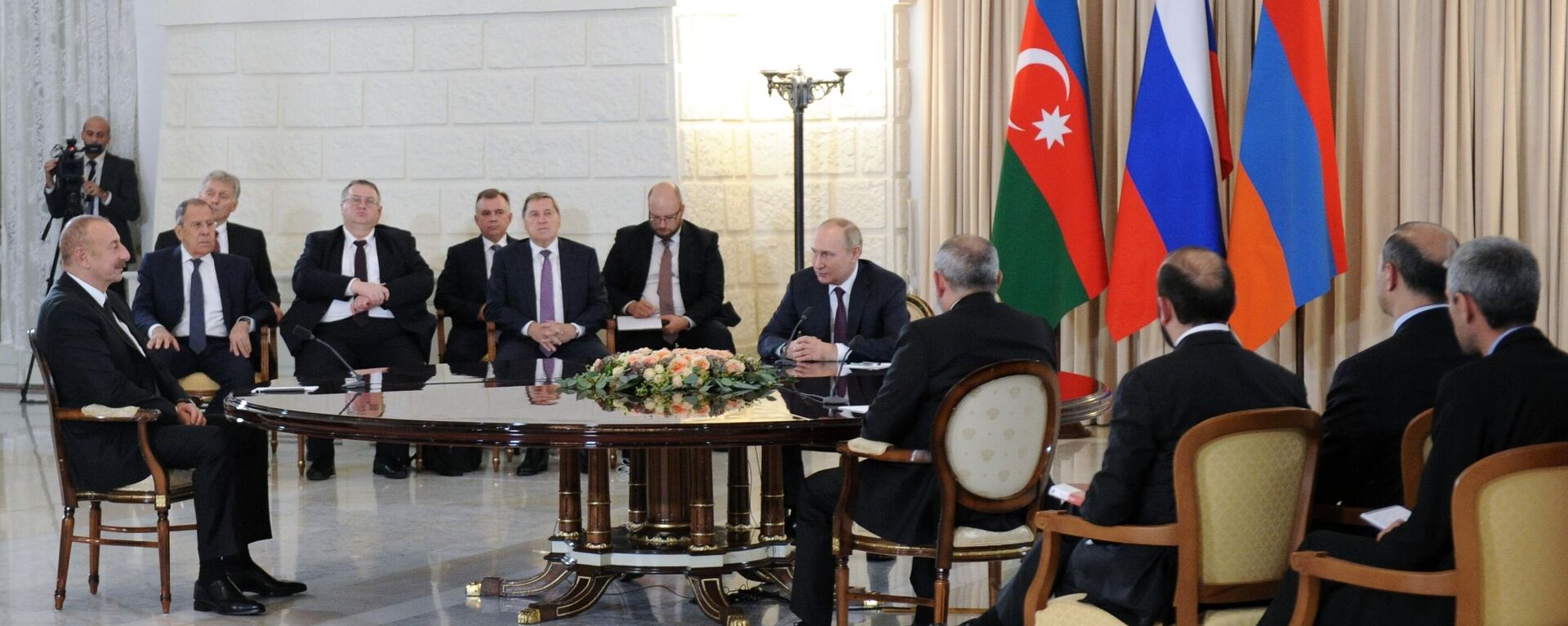 普京表示与亚美尼亚、阿塞拜疆领导人达成联合声明 - 俄罗斯卫星通讯社, 1920, 01.11.2022