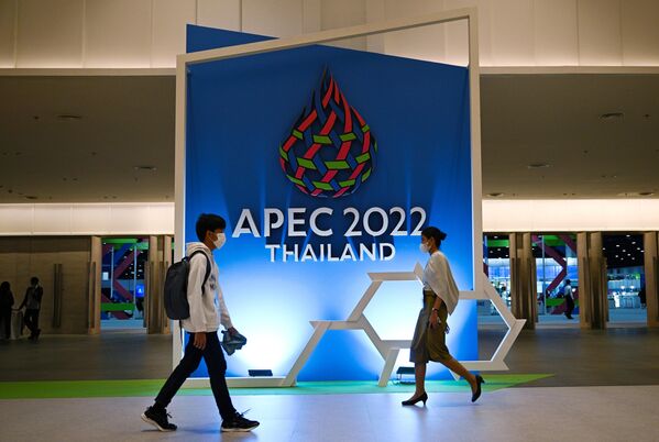 亚太经合组织（APEC）会议开始前的会议中心。参加APEC峰会的俄罗斯代表团由俄第一副总理安德烈·别洛乌索夫率领。 - 俄罗斯卫星通讯社