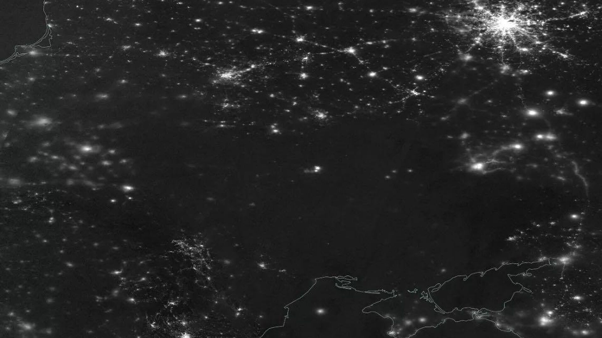 NASA展示乌克兰陷入黑暗的太空照片 - 俄罗斯卫星通讯社, 1920, 26.11.2022