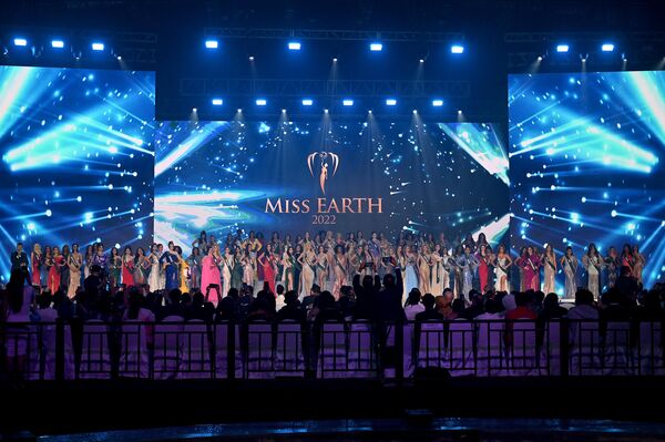 “2022年地球小姐”的參賽佳麗們在比賽中。 - 俄羅斯衛星通訊社
