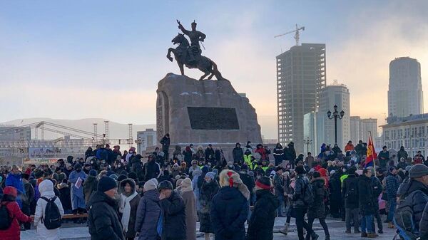 骑着马的抗议者不被允许进入蒙古首都广场 - 俄罗斯卫星通讯社