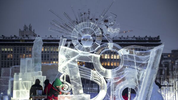 纪念彼尔姆市建市300周年的全俄冰雕比赛决赛 - 俄罗斯卫星通讯社