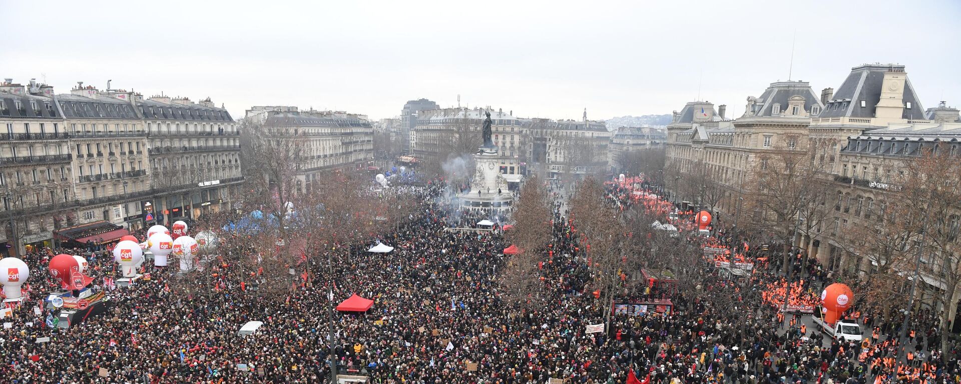 巴黎的反对养老金改革游行示威 - 俄罗斯卫星通讯社, 1920, 01.02.2023