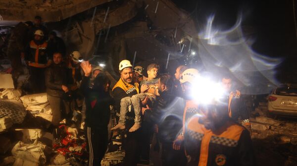 敘利亞境內的地震死亡人數上升至403人，受傷人數上升至1284人 - 俄羅斯衛星通訊社