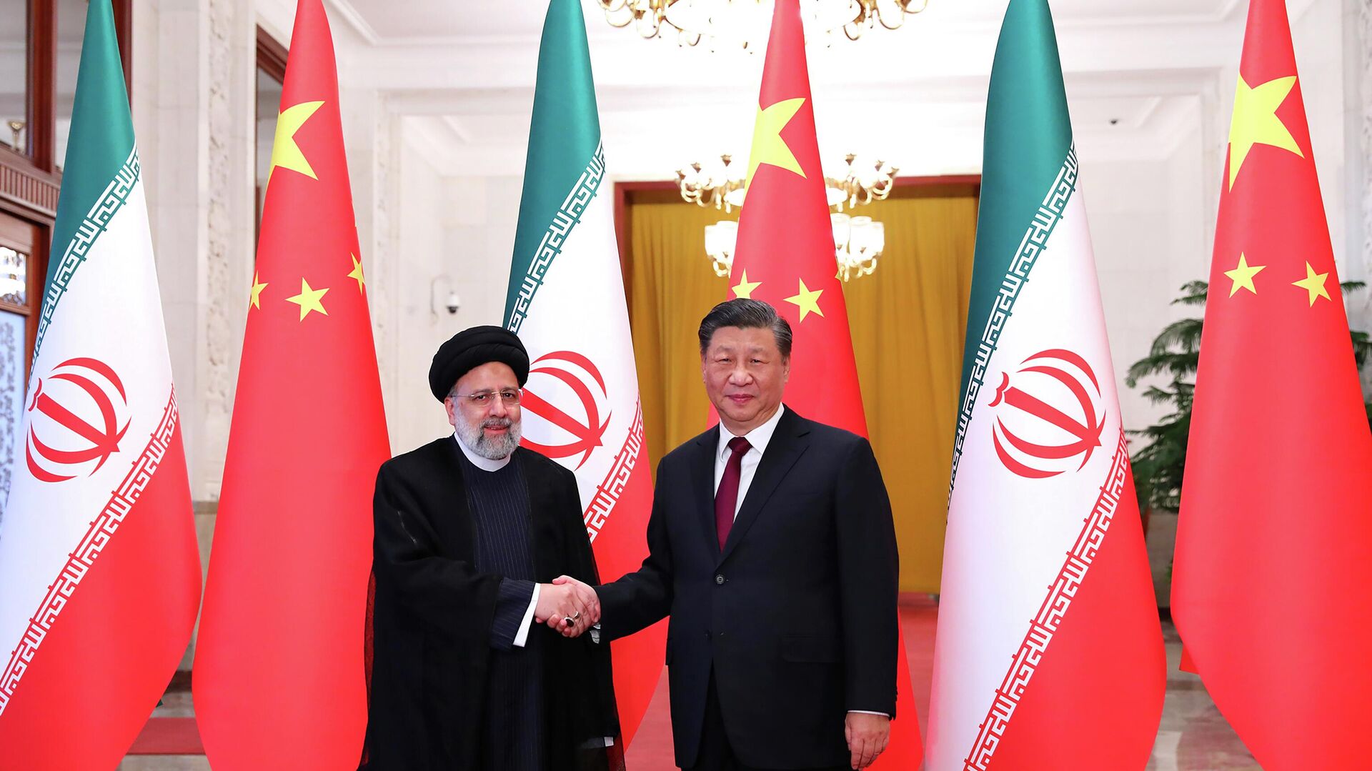 伊朗總統萊希與中國國家主席習近平
 - 俄羅斯衛星通訊社, 1920, 14.02.2023