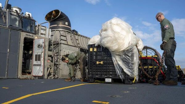 被击落的气球残骸 - 俄罗斯卫星通讯社