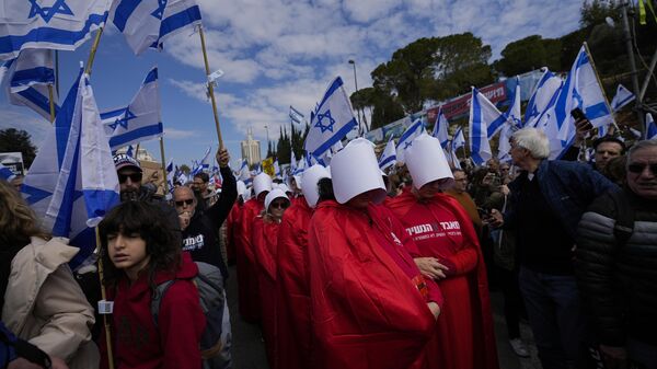 媒体：超过16万以色列人参加在特拉维夫举行的反政府集会 - 俄罗斯卫星通讯社
