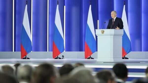 俄羅斯總統弗拉基米爾·普京向俄羅斯聯邦會議發表國情咨文 - 俄羅斯衛星通訊社